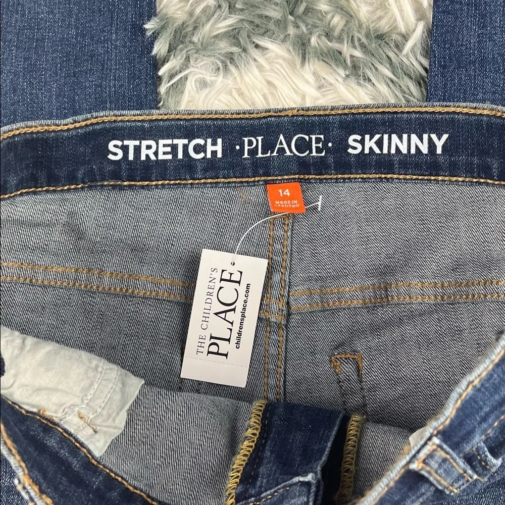 NWT The Children's Place Boys Blue Stretch Skinny Jeans Size 14